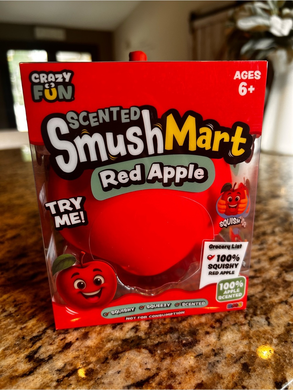 Crazy Fun Scented SmushMart Red Apple Squishy Toy. New.